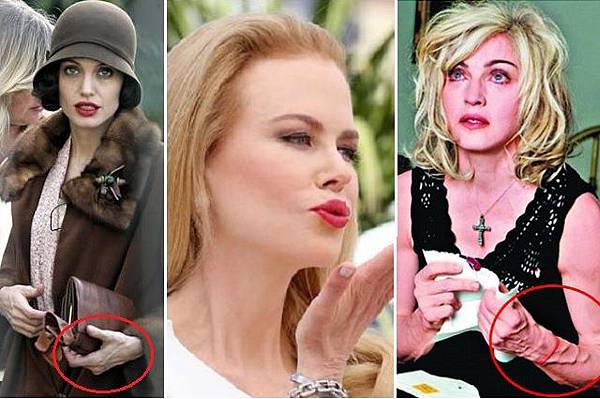 安潔莉娜裘莉妮可基嫚瑪丹娜都是顧好面子卻忘了顧雙手的實例